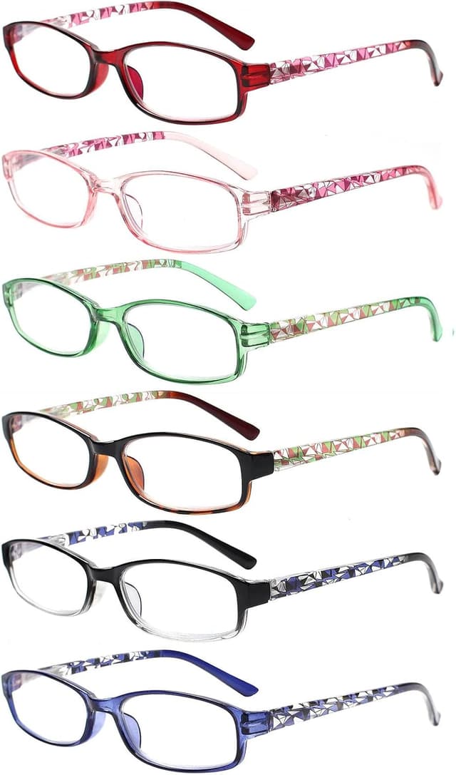 Detalle de Kerecsen 6 Pack Blue Light Blocking Reading Glasses with Spring Hinge (TR90 frames)