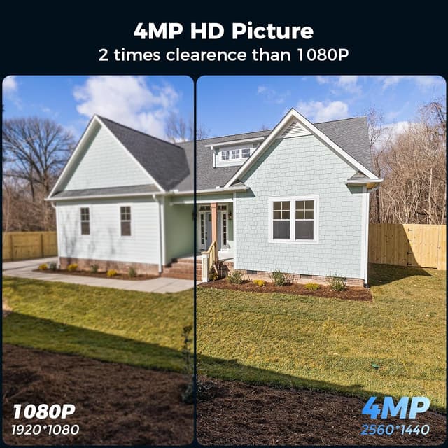 Detalle de Hiseeu 2K Telecamera Wi‑Fi esterna a batteria con pannello solare, visione notturna a colori e audio a 2 vie