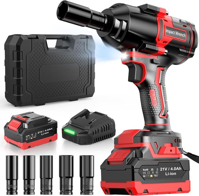 Imagen de Bamse Cordless Impact Wrench 21V, 1000 N·m en OfertitasTOP