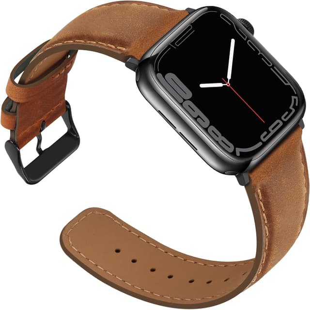 Detalle de Anlinser Leather Strap for Apple Watch 49mm