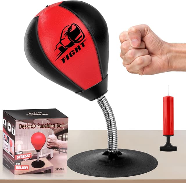 Detalle de NZQXJXZ Desktop Punching Bag stress buster with suction cup and speed balls