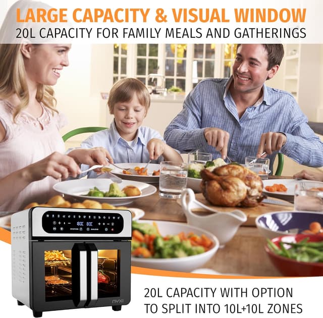 Thumbnail 3 de Nyxi 20L Air Fryer Oven with Dual Glass Doors