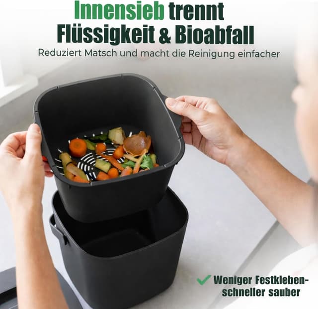 Detalle 2 de YourCasa Biomülleimer Küche 4L 🗑