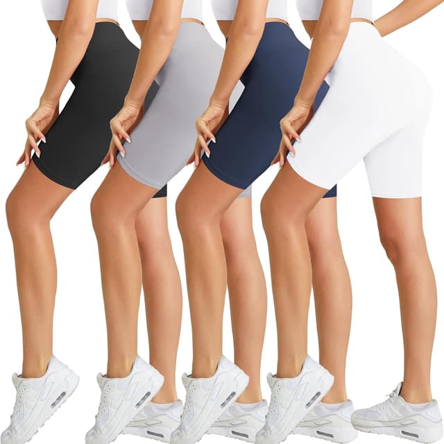 Detalle 2 de Natural Feelings Buttercloud 4-Pack Biker Shorts (8-Inch) for Women — High Waist Tummy Control