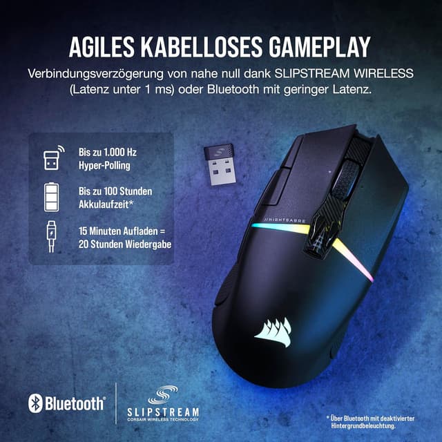 Thumbnail 5 de Corsair NIGHTSABRE 26.000 DPI Wireless Gaming-Maus