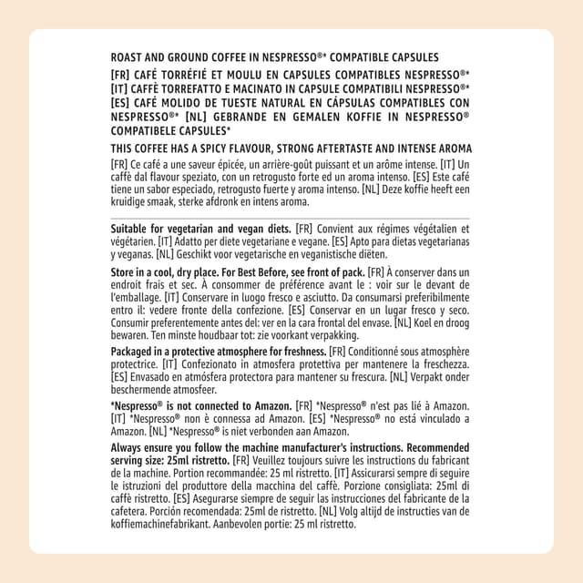 Thumbnail 5 de by Amazon Ristretto Cápsulas Nespresso Tueste Medio, 100 unidades