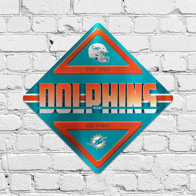 Detalle de Rico Industries NFL Football Metal Sign (16.5" x 16.5") for Man Cave, Bedroom, Office & More