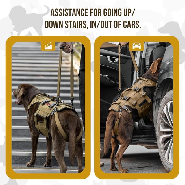 Detalle de OneTigris Dog Lift Harness for Large Dogs – Mobility assistance vest hip support sling with handles