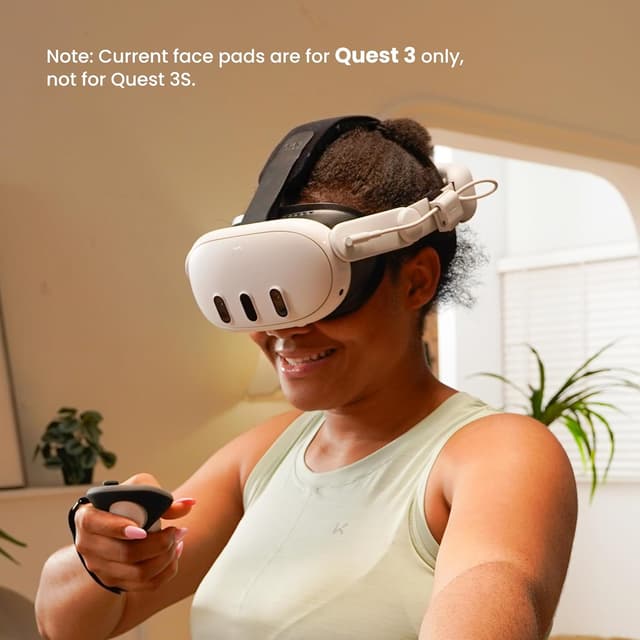 Detalle de KIWI design V3 Facial Interface & Face Pad for Meta Quest 3 (compatible with Quest 3 accessories, not for Quest 3S)