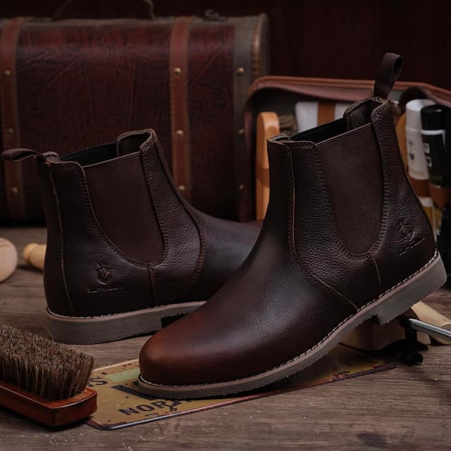 Detalle 2 de SL-Saint Uomo SL-HERO stivali Chelsea in vera pelle di mucca, fatti a mano