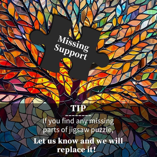 Thumbnail 6 de PICKFORU Stained Glass Tree of Life 1000-piece jigsaw 🧩