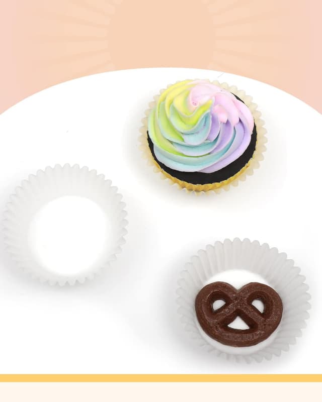 Thumbnail 5 de Gcardist Groß Weißes Muffinförmchen 200 Stück