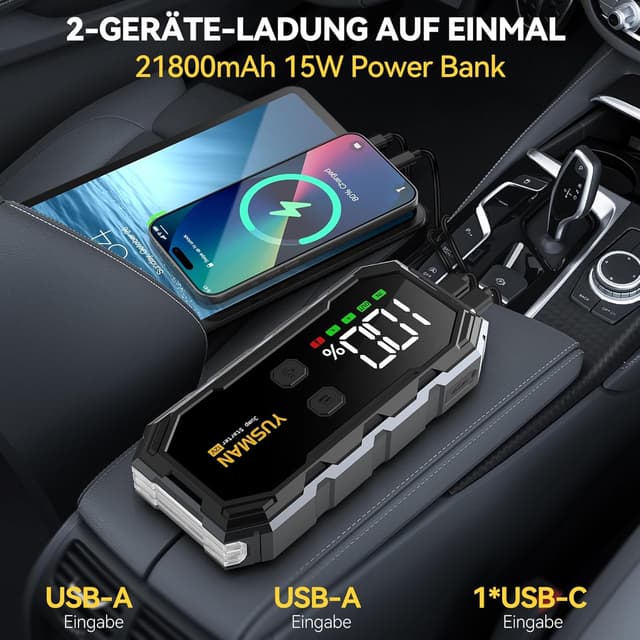 Thumbnail 4 de YUSMAN Starthilfe Powerbank 6000A Autobatterie-Booster