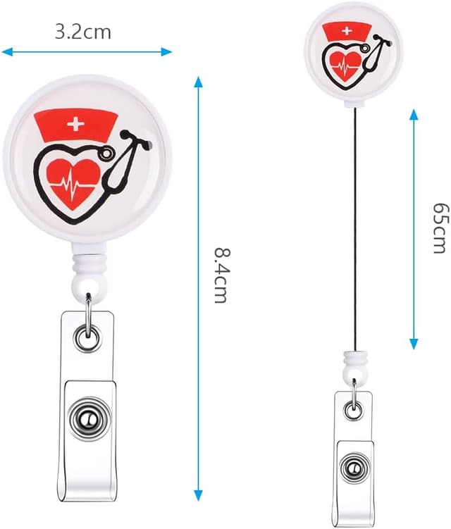 Detalle 2 de Vicloon Llavero Retráctil Enfermera 8 piezas