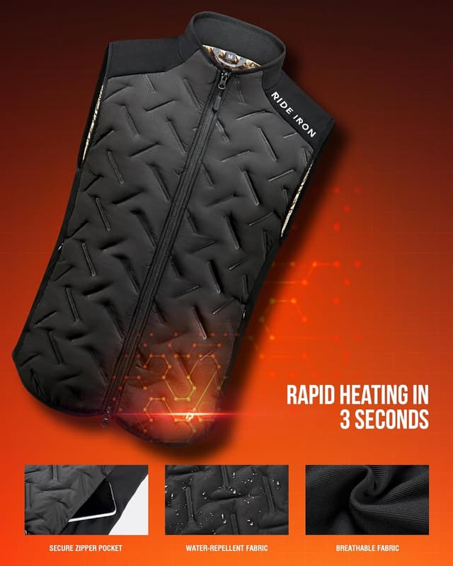 Thumbnail 3 de RIDEIRON Gilet Chauffant Homme 3 zones