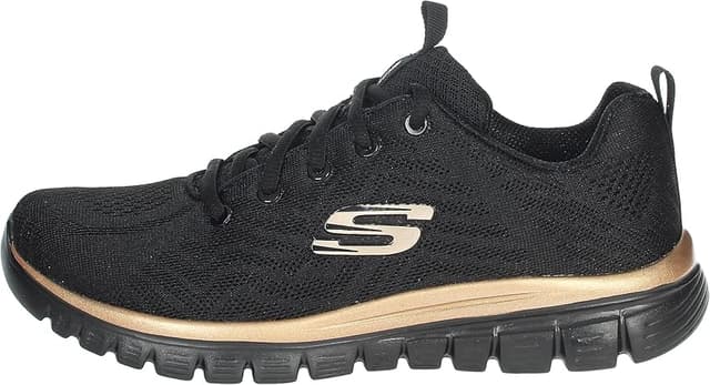 Imagen de Skechers Graceful Get Connected Regular Zapatillas mujer 36 EU Black Mesh Rose Gold Trim en OfertitasTOP
