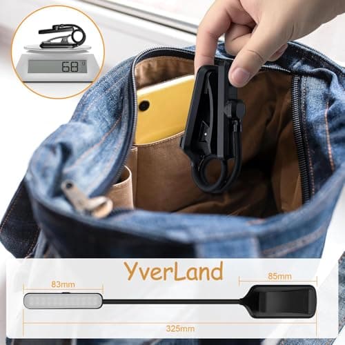 Detalle de YverLand Luz de lectura con pinza de 24 LED, cuello flexible 360º y batería recargable USB