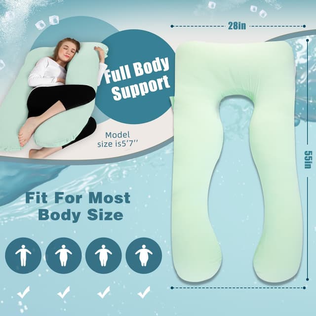 Detalle 2 de Cooling maternity pillow 55 inch U-shape