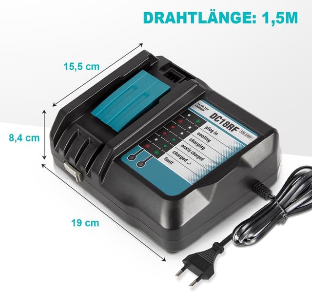 Detalle 1 de TeenPower DC18RF Ladegerät 18 V mit 5500 mAh