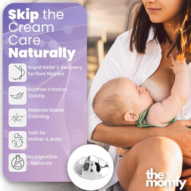 Thumbnail 6 de MOMFY Silver Nursing Cups 1 pair — nipple shields 🩺