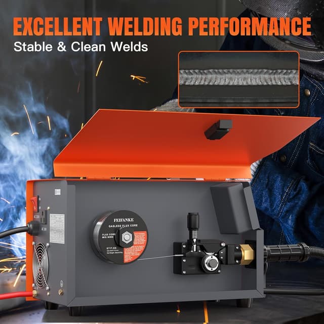 Detalle de FEIFANKE Flux Core Wire E71T-GS MIG welding wire (1.0mm / .040) – 2 x 1KG gasless wire