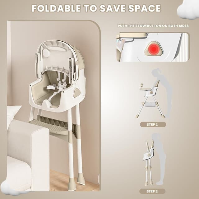 Detalle de UBRAVOO 3-in-1 Babyhochstuhl für ab 6 Monate