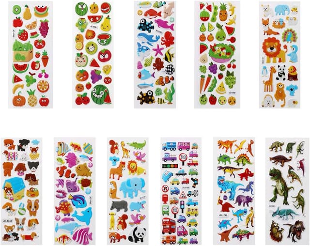 Thumbnail 1 de Vicloon Adesivi 3D 22 fogli 🎨