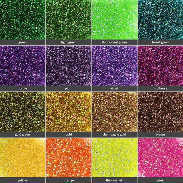 Detalle 2 de LEOBRO fine glitter powder, 32 colours