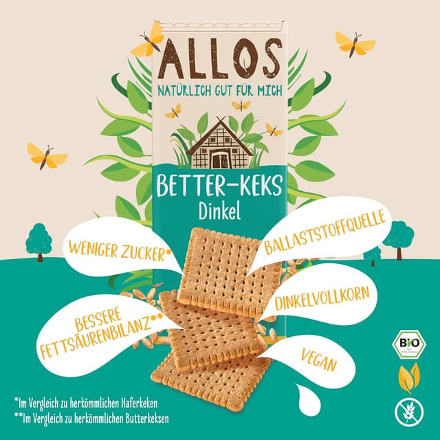 Thumbnail 2 de Allos Betterkeks Dinkel Butterkeks 150 g 🍪