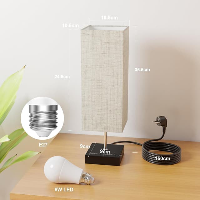 Thumbnail 4 de FANSANMY Lampara de mesita con 2 USB 6W