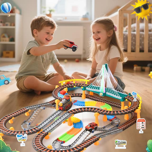 Thumbnail 5 de LTFIOON Trenino Elettrico 215 pezzi 🚂