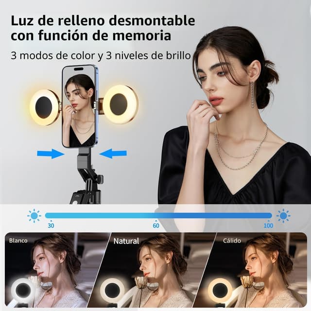 Thumbnail 6 de yAyusi Kit de Videoblog con Luz, Micrófono y Seguimiento