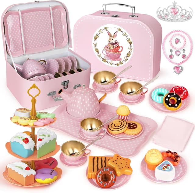 Imagen de iAOVUEBY Tea Party Set 49pcs 🫖 en OfertitasTOP