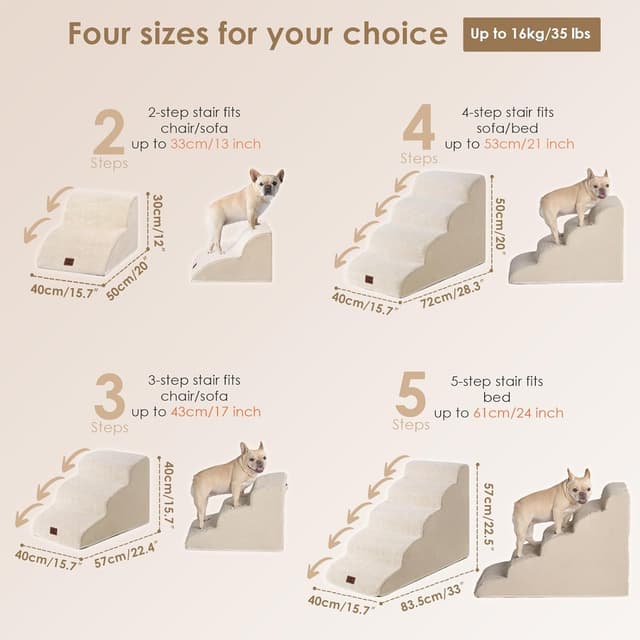 Thumbnail 2 de EHEYCIGA Hundetreppe 40 cm für kleine Hunde