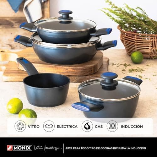 Detalle 2 de MONIX Martín Berasategui batería 7 piezas para inducción