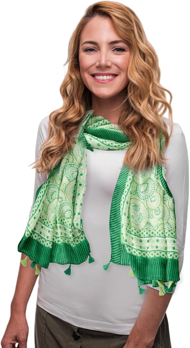 Detalle 2 de prinfantasy women’s long scarf shawl wrap (180 x 85 cm) – soft, lightweight styling for day to evening