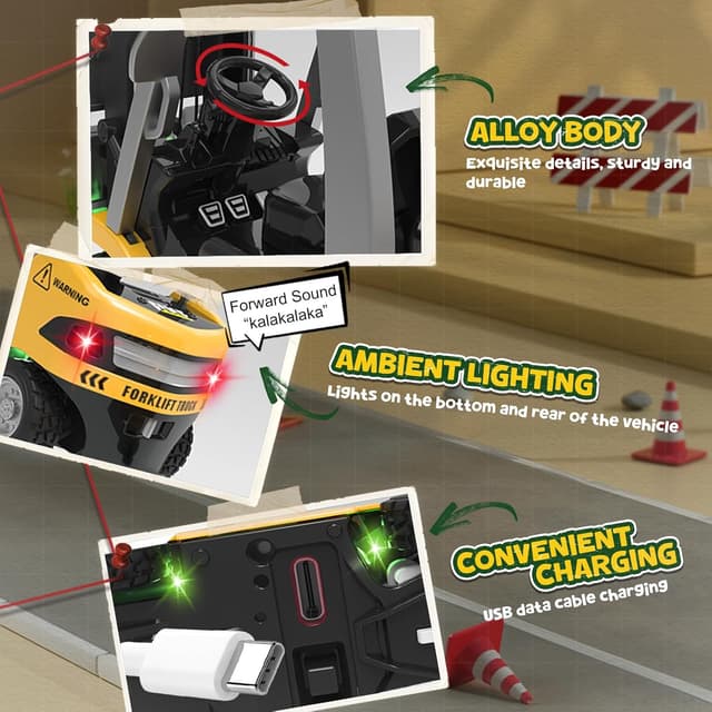 Thumbnail 6 de YESHIN Mini RC Gabelstapler Spielzeug