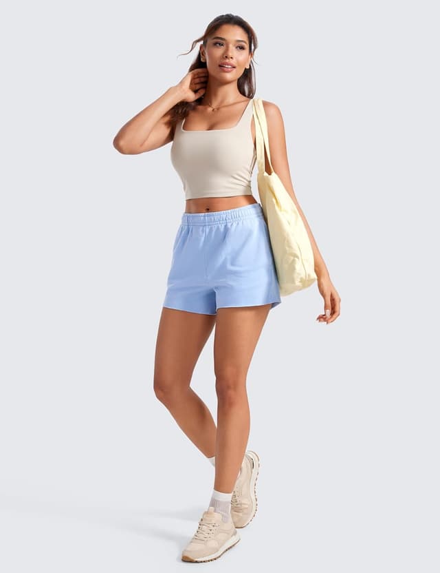 Detalle de CRZ YOGA Butterluxe soutien-gorge de sport rembourré à col carré pour yoga et Pilates