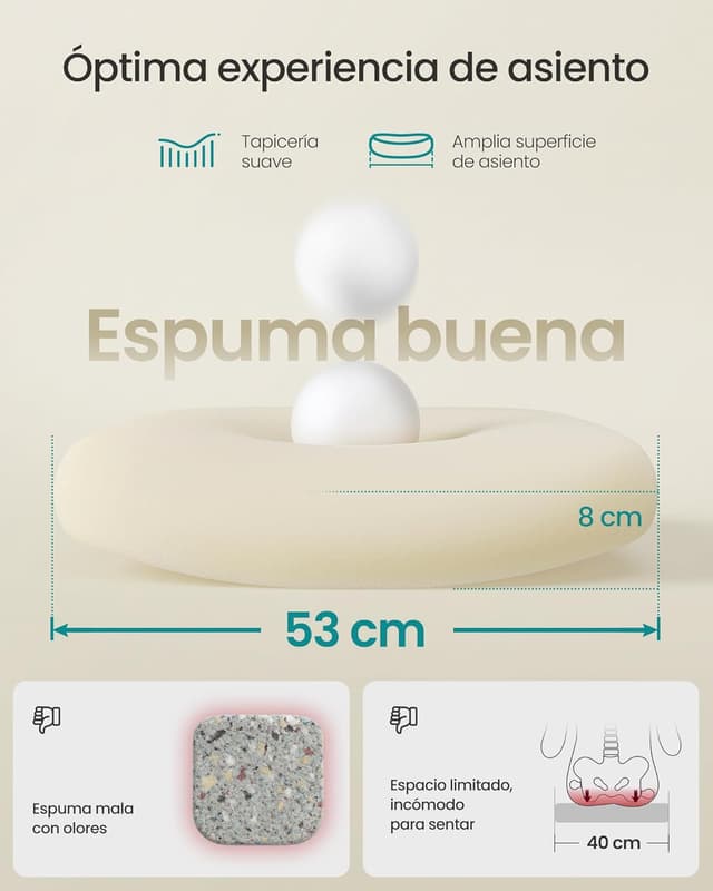 Thumbnail 5 de SONGMICS OBN037BKV2 Silla de oficina 53 cm