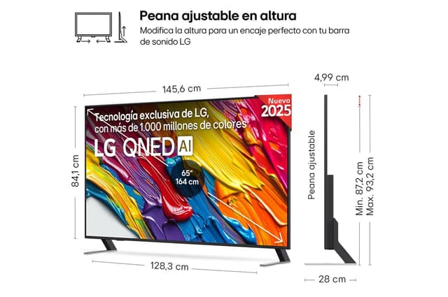 Detalle 2 de LG 65QNED84A6C 65'' 4K AI QNED TV