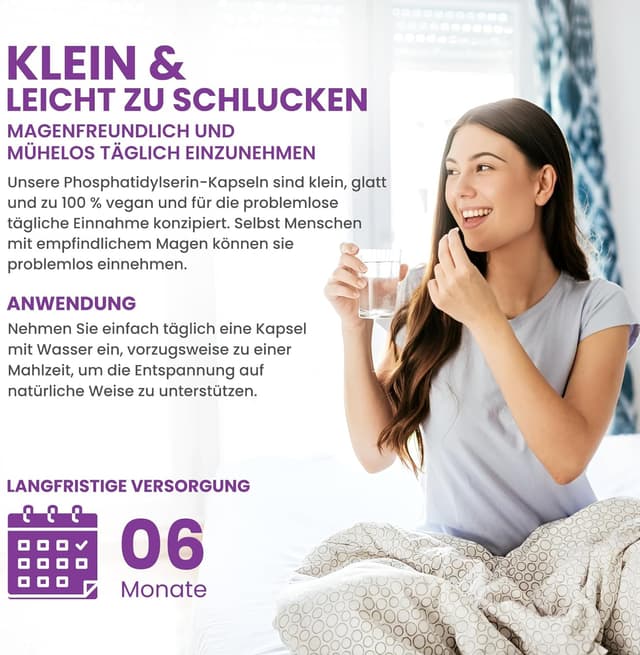 Detalle 2 de ALZURO LABS Phosphatidylserin 200 mg – 180 vegane Kapseln für Gehirn, Gedächtnis & Konzentration