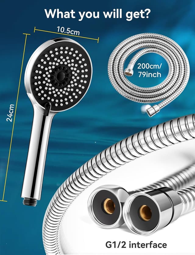 Thumbnail 5 de Magichome Shower Head and Hose 2M high-pressure showerhead