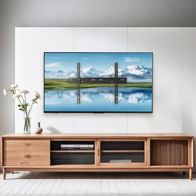 Detalle 2 de UNHO Ultra Slim TV Wall Mount Bracket (18mm low profile) for 30–72-inch TVs up to 50kg, max VESA 600x400