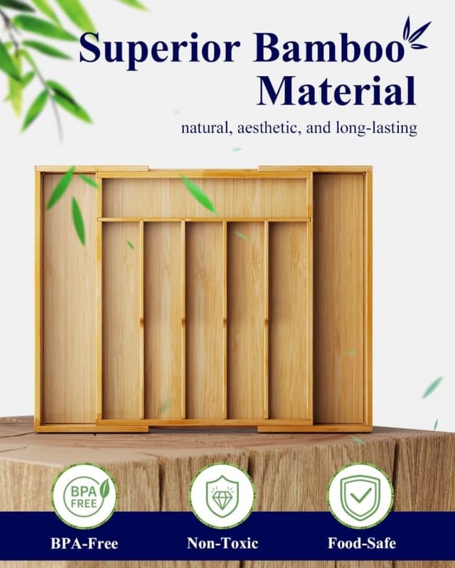 Detalle de Kitsure Silverware Organizer expandable