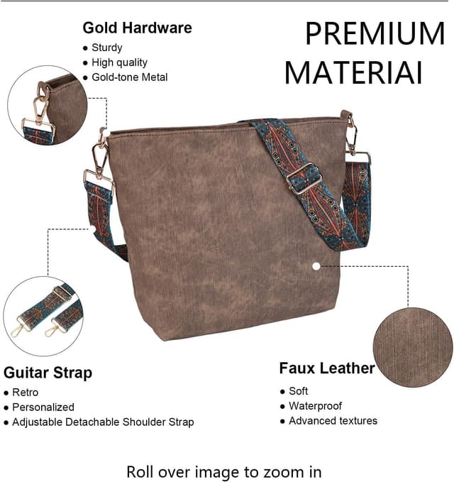 Detalle de Gladdon Women Hobo Crossbody Bag 8.5L