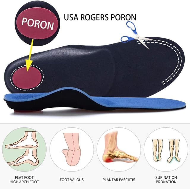 Detalle de VALSOLE orthopädische Einlegesohlen für Damen & Herren mit weicher Fußstütze