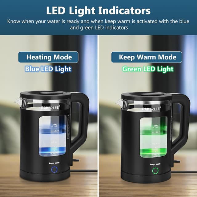 Thumbnail 4 de Aqualix Electric Kettle 1.7L 3000W with Keep Warm