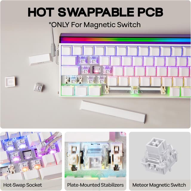 Thumbnail 5 de MechLands Hero68 HE Magnetic Gaming Keyboard 8KHz