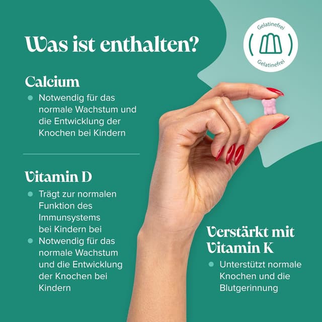 Detalle 2 de Calcium Vitamin D3 K2 Gummies für Kinder