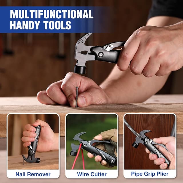 Detalle de WORKPRO Marteau multifonction 12 en 1 avec sac et verrouillage automatique